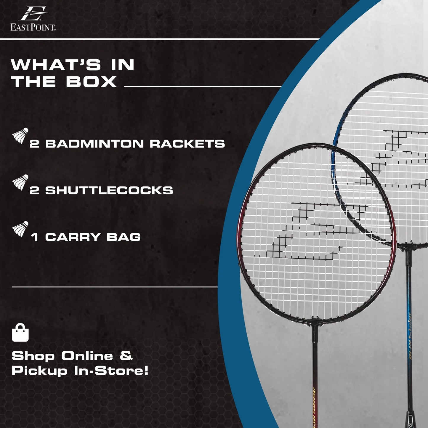 2 Player Badminton Racket Set (2 pack)