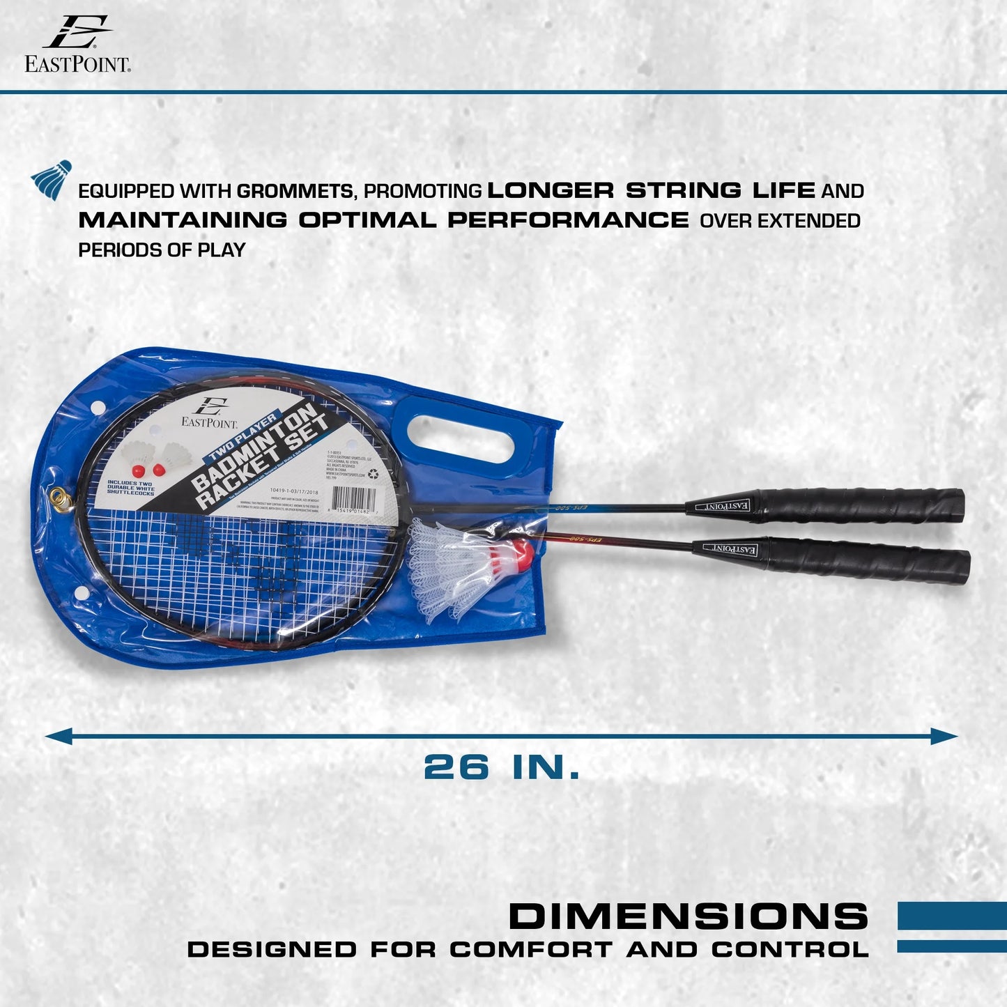 2 Player Badminton Racket Set (2 pack)